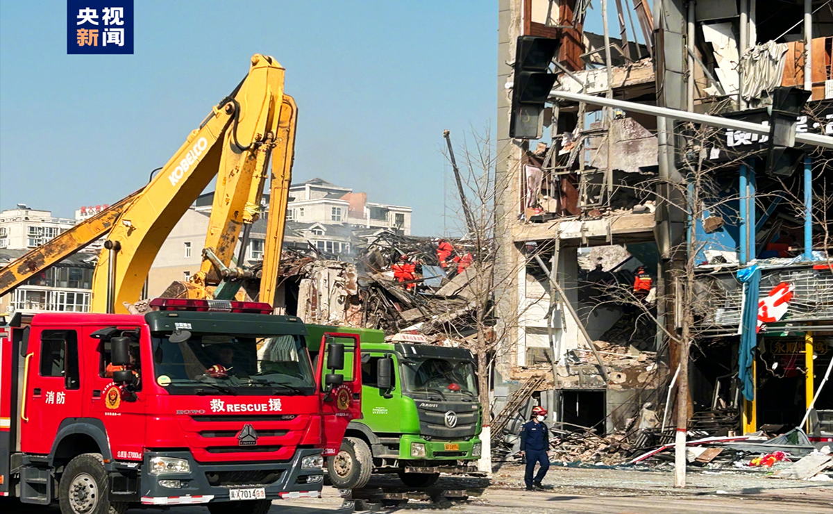 河北廊坊三河市燕郊鎮燃氣爆炸現場